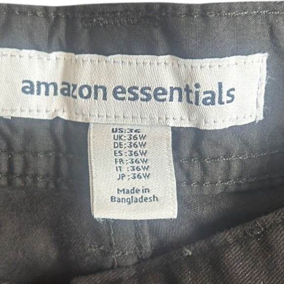 Amazon Essentials Men's Classic-Fit Cargo Short 100% Cotton 10" Inseam Black 36W - Picture 5 of 10